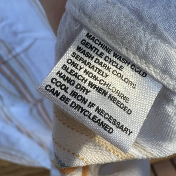 Vintage Tommy Bahama Yellow Pin Striped Silk Button Down Shirt Size XL - Picture 14 of 14